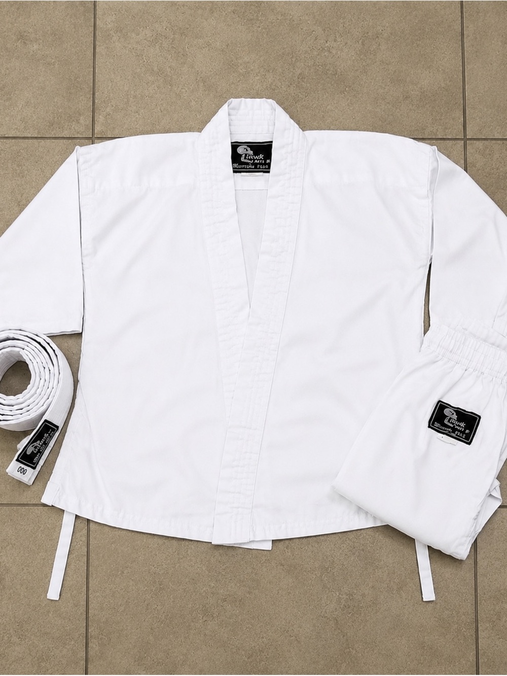 Hawk Sports Kids Karate Uniform Gi with White Belt - Size 000